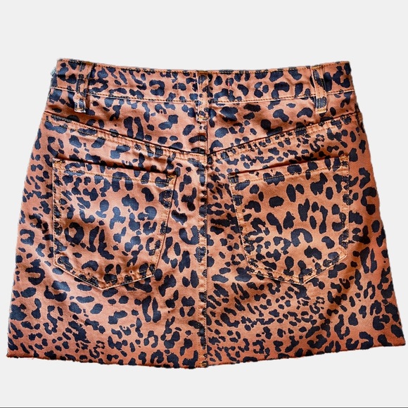 Free People Cheetah Zip It Up Jean Skirt Size 25 - Picture 10 of 15